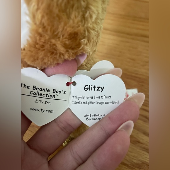 Glitzy the reindeer Christmas limited edition Beanie boo perfect condition - Picture 2 of 2